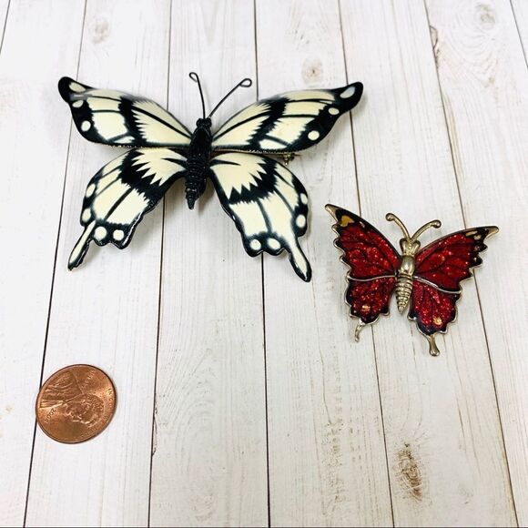 VTG Butterfly Brooches  - Picture 1 of 2